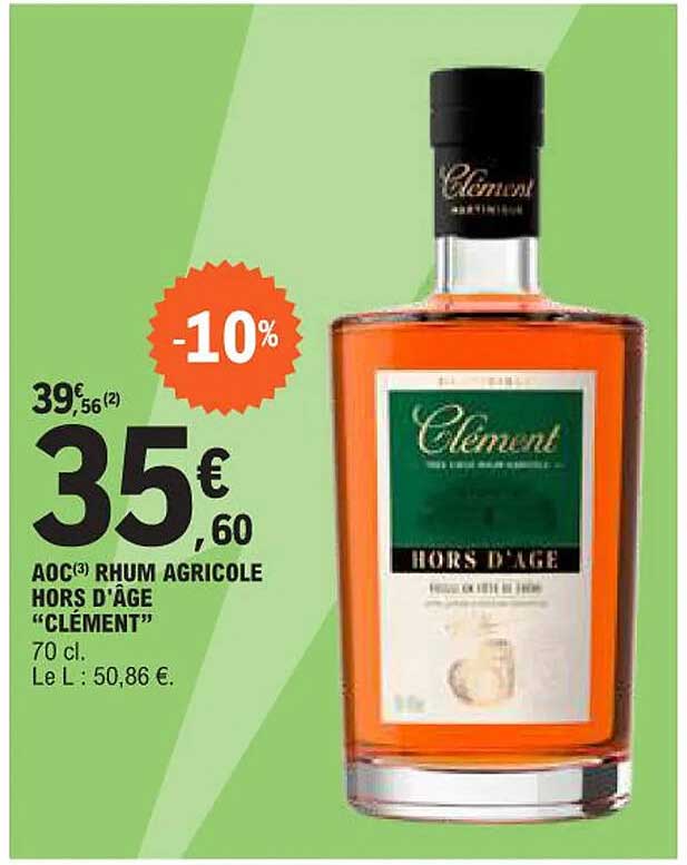 AOC(3) RHUM AGRICOLE HORS D'ÂGE "CLÉMENT"