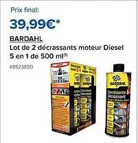 BARDahl Lot de 2 dégraissants moteur Diesel 5 en 1 de 500 ml