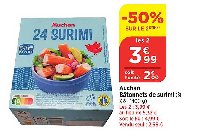 Bâtonnets de surimi