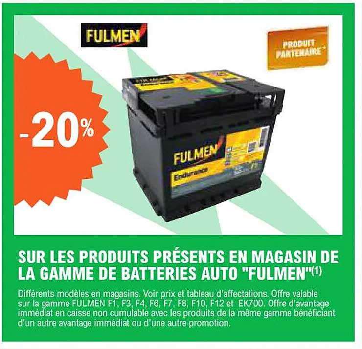 Batteries auto "FULMEN"