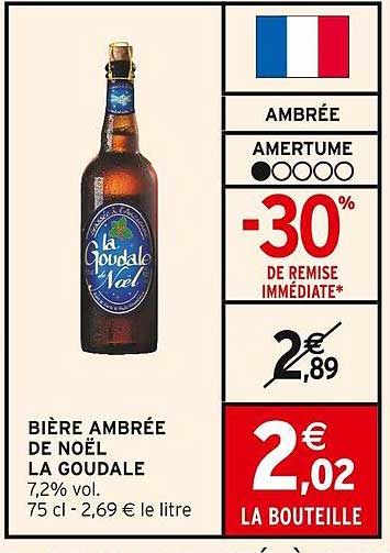 BIÈRE AMBRÉE DE NOËL LA GOUDALE