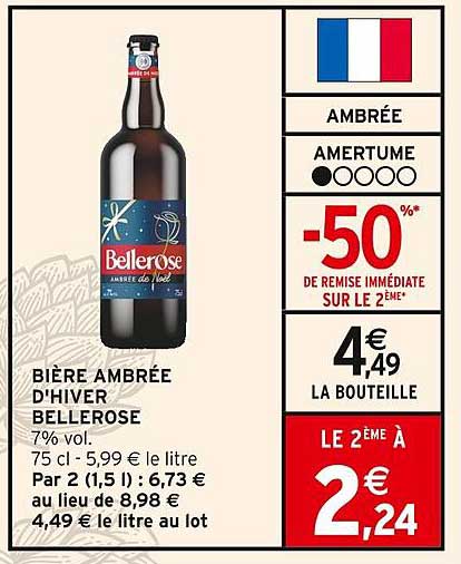 BIÈRE AMBRÉE D'HIVER BELLEROSE