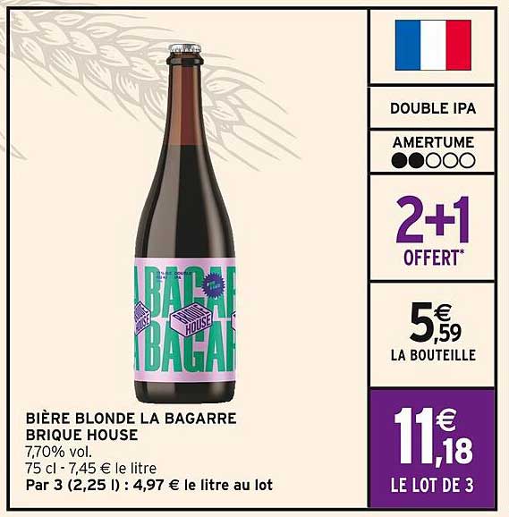 BIÈRE BLONDE LA BAGARRE BRIQUE HOUSE