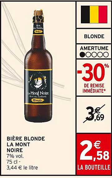 BIÈRE BLONDE LA MONT NOIRE