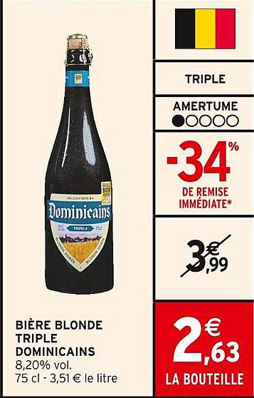 BIÈRE BLONDE TRIPLE DOMINICAINS