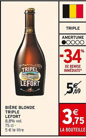 BIÈRE BLONDE TRIPLE LEFORT