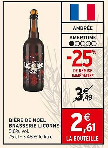 BIÈRE DE NOËL BRASSERIE LICORNE