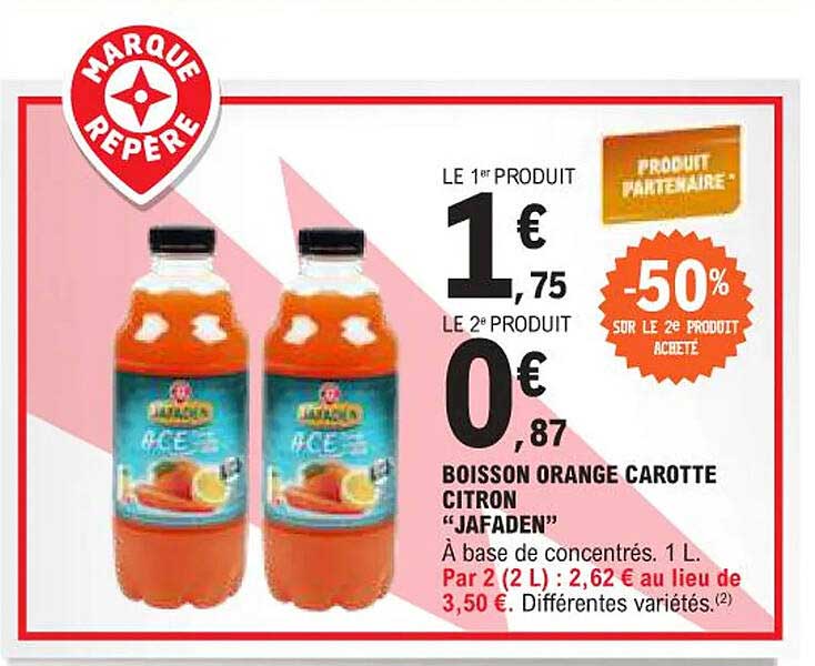 BOISSON ORANGE CAROTTE CITRON “JAFADEN”