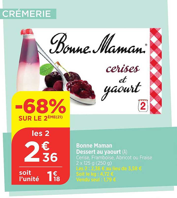 Bonne Maman cerises et yaourt