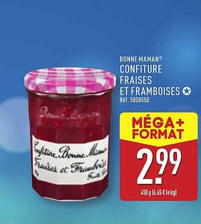 BONNE MAMAN® CONFITURE FRAISES ET FRAMBOISES