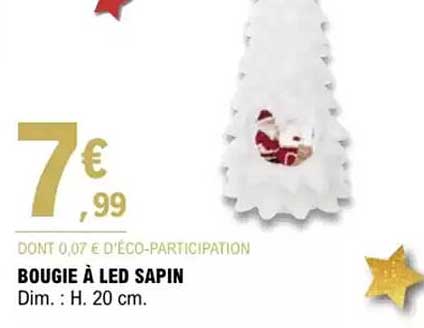 BOUGIE À LED SAPIN