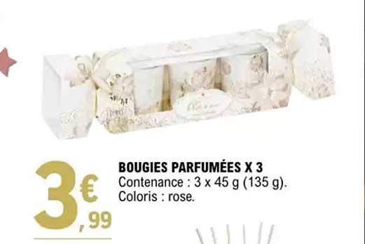 BOUGIES PARFUMÉES X 3