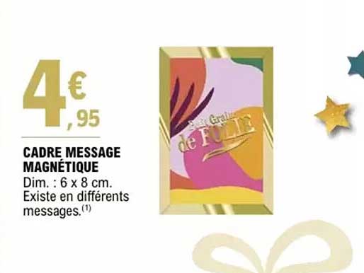 CADRE MESSAGE MAGNÉTIQUE