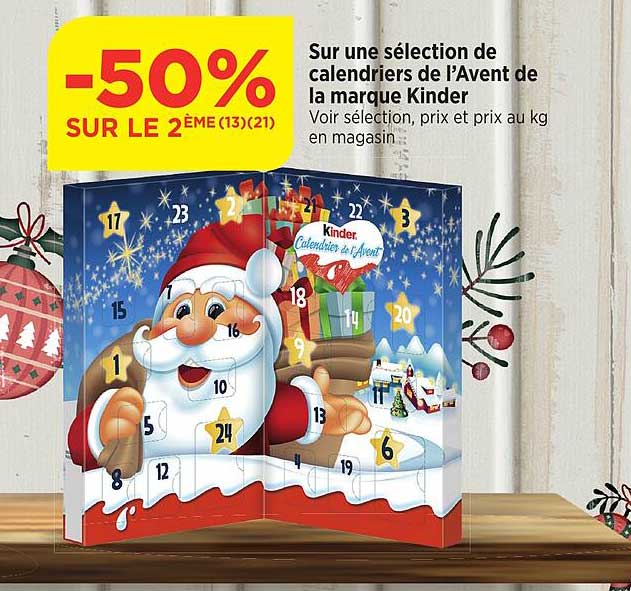 Calendriers de l’Avent de la marque Kinder