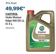 CASTROL Huile Moteur Edge 0W-20 LL IV 4 L