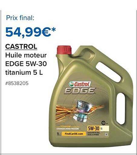 CASTROL Huile moteur EDGE 5W-30 titanium 5 L