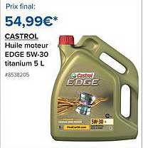 CASTROL Huile moteur EDGE 5W-30 titanium 5 L