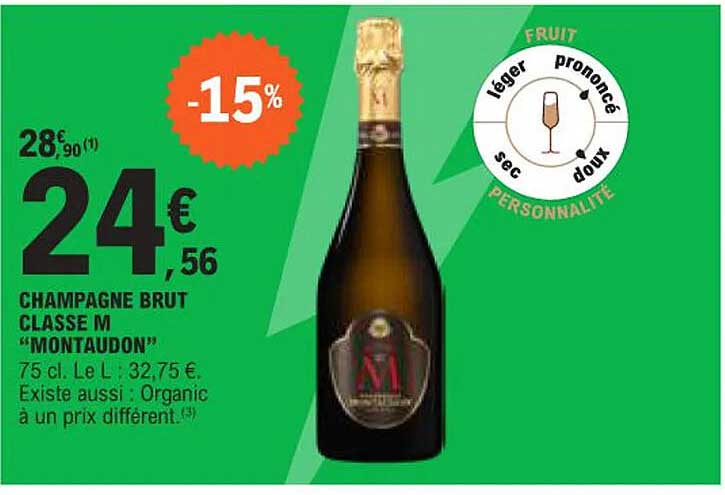 CHAMPAGNE BRUT CLASSE M "MONTAUDON"