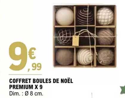 COFFRET BOULES DE NOËL PREMIUM X 9