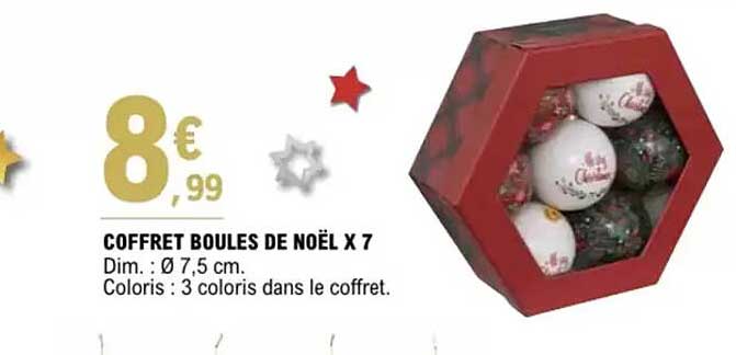 COFFRET BOULES DE NOËL X 7