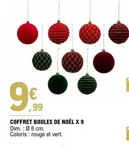 COFFRET BOULES DE NOËL X 9