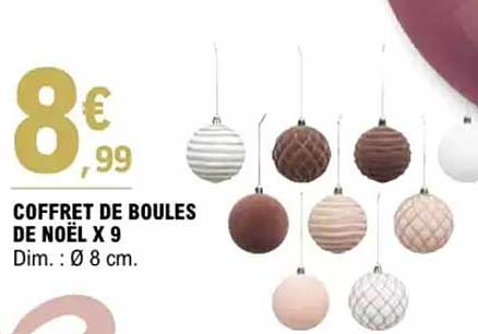 COFFRET DE BOULES DE NOËL X 9