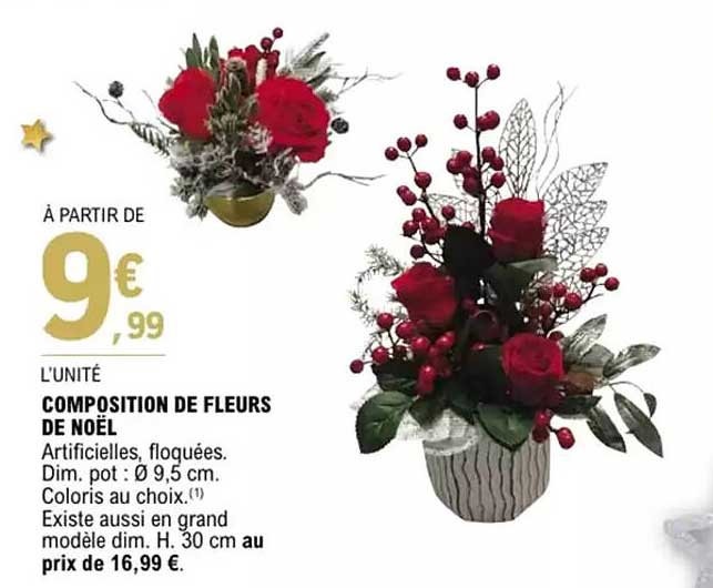 COMPOSITION DE FLEURS DE NOËL