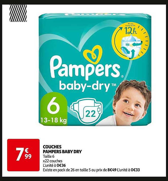 COUCHES PAMPERS BABY DRY