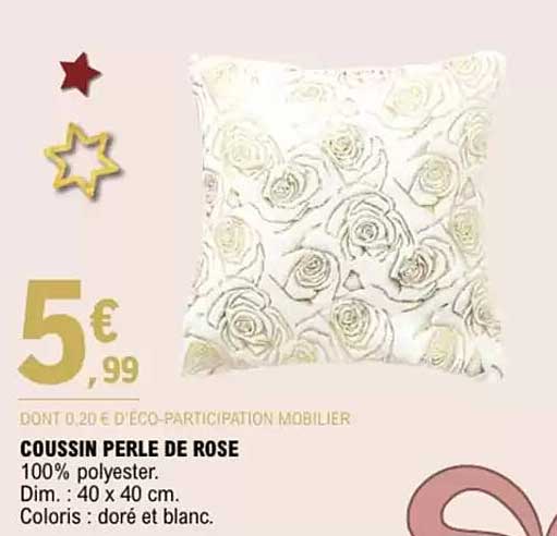 COUSSIN PERLE DE ROSE