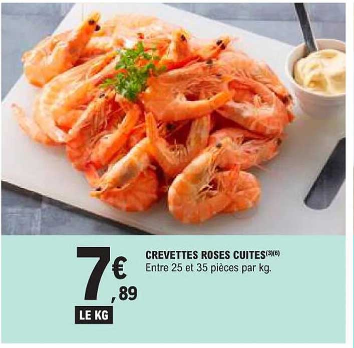 CREVETTES ROSES CUITES