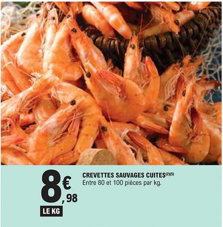 CREVETTES SAUVAGES CUITES