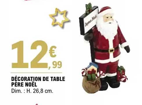 DÉCORATION DE TABLE PÈRE NOËL