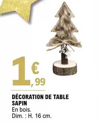 DÉCORATION DE TABLE SAPIN