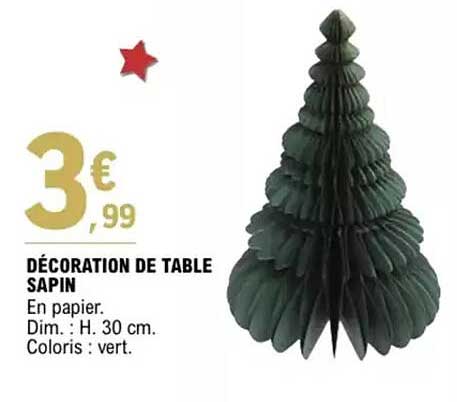 DÉCORATION DE TABLE SAPIN