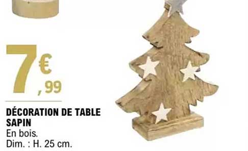 DÉCORATION DE TABLE SAPIN