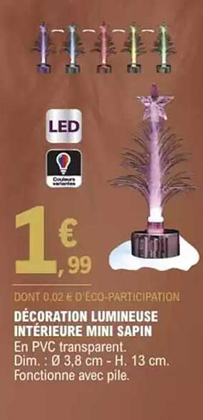 DÉCORATION LUMINEUSE INTÉRIEURE MINI SAPIN