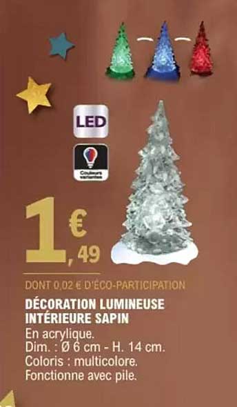 DÉCORATION LUMINEUSE INTÉRIEURE SAPIN