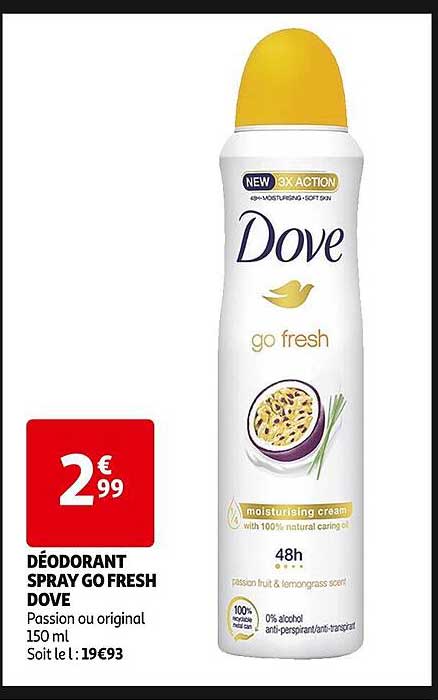 DÉODORANT SPRAY GO FRESH DOVE