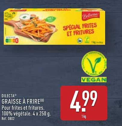 Dilecta Graisse à frire® Spécial frites et fritures