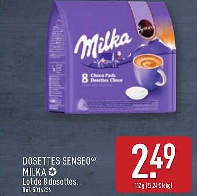 DOSETTES SENSEO® MILKA