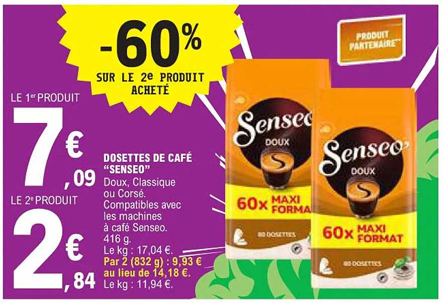 DOSSETTES DE CAFÉ "SENSEO"