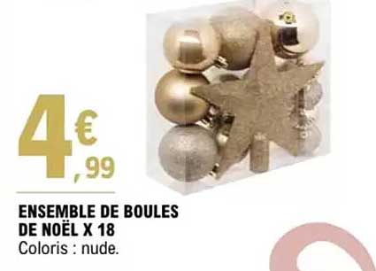 ENSEMBLE DE BOULES DE NOËL X 18