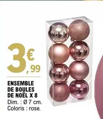 ENSEMBLE DE BOULES DE NOËL X 8