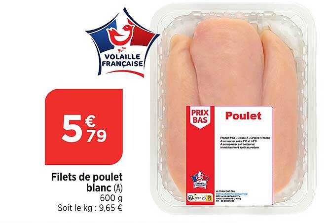 Filets de poulet blanc (A)