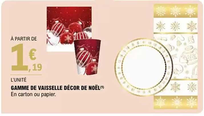 GAMME DE VAISSELLE DÉCOR DE NOËL