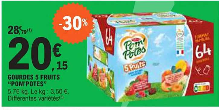 GOURDES 5 FRUITS "POM'POTES"