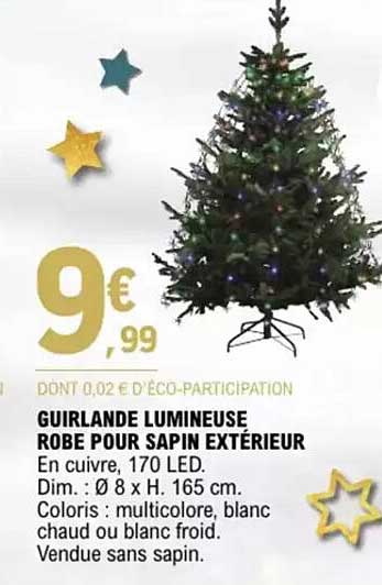 GUIRLANDE LUMINEUSE ROBE POUR SAPIN EXTÉRIEUR