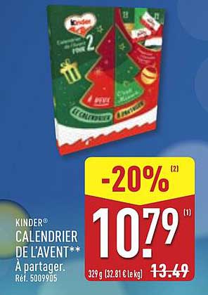 KINDER® CALENDRIER DE L'AVENT**