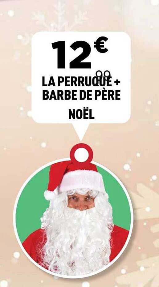 LA PERRUQUE + BARBE DE PÈRE NOËL