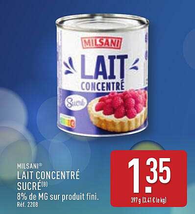 LAIT CONCENTRÉ SUCRÉ